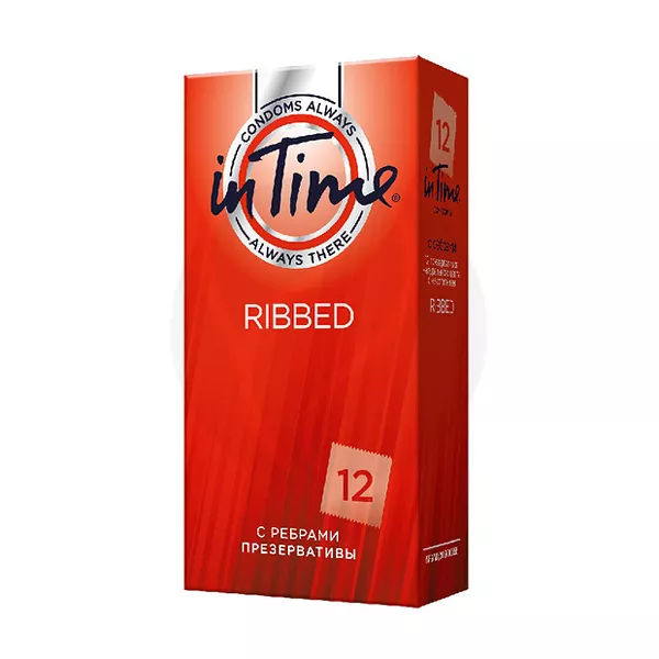 Изображение товара Презервативы In Time Ribbed с ребристой текстурой, 12 шт.