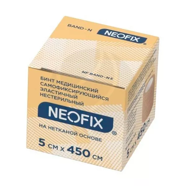 Изображение товара Медицинский нестерильный эластичный бинт Neofix Band-N 5смx4,5м, самоотрывной Изображение товара Медицинский нестерильный эластичный бинт Neofix Band-N 5смx4,5м, самоотрывной