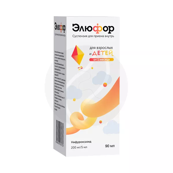 Изображение товара Элюфор суспензия 200мг/5мл для лечения диареи, 90мл