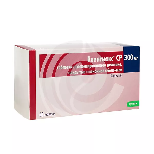 Изображение товара Квентиакс СР таблетки пролонгированного действия 300 мг 60 шт