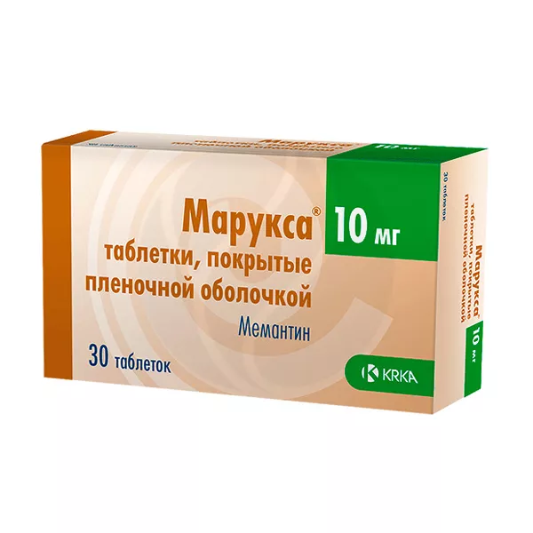 Изображение товара Марукса 10 мг таблетки для лечения деменции при болезни Альцгеймера, 30 штук Изображение товара Марукса 10 мг таблетки для лечения деменции при болезни Альцгеймера, 30 штук