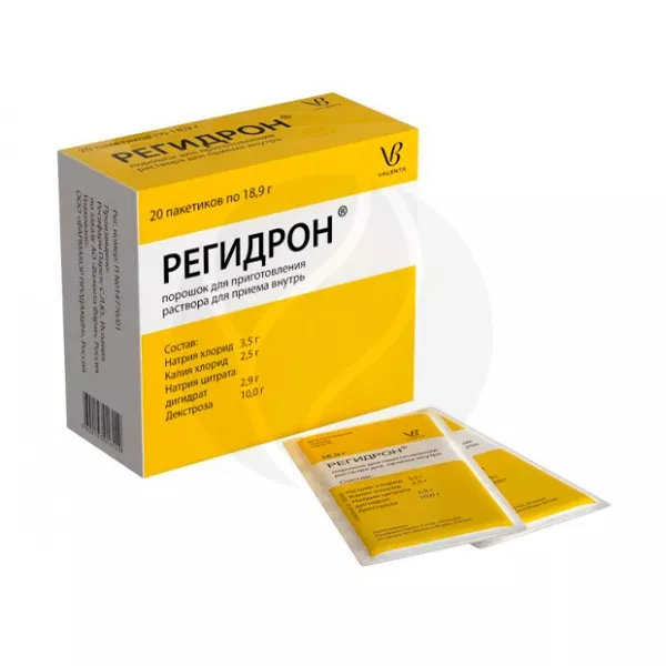 Изображение товара Регидрон порошок для приготовления раствора д/приема внутрь 20 пакетиков