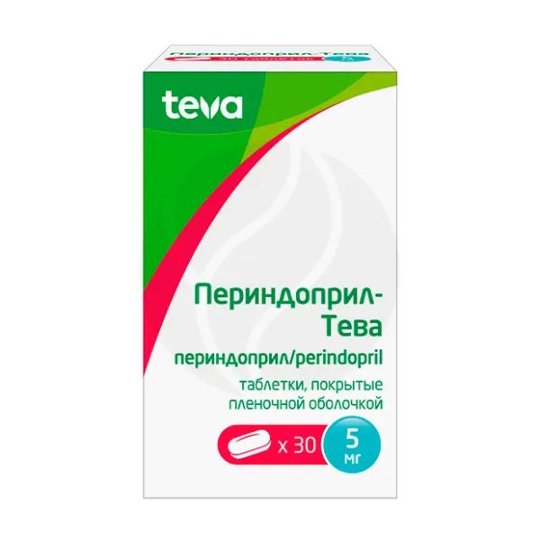 Изображение товара Периндоприл-Тева 5мг таблетки покрытые пленочной оболочкой 30 шт