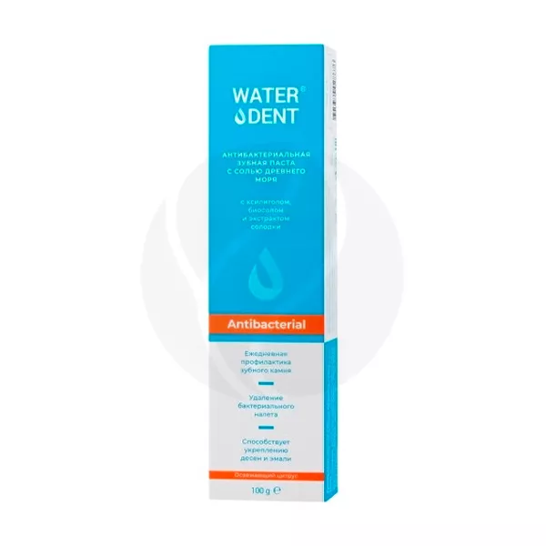 Water dent зубная паста антибактериальная с солью древнего моря, 100г