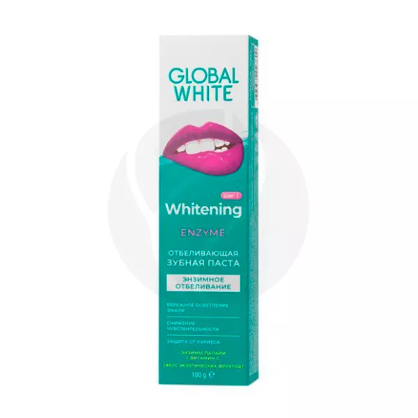 Изображение товара Global white зубная паста энзимное отбеливание, 100г