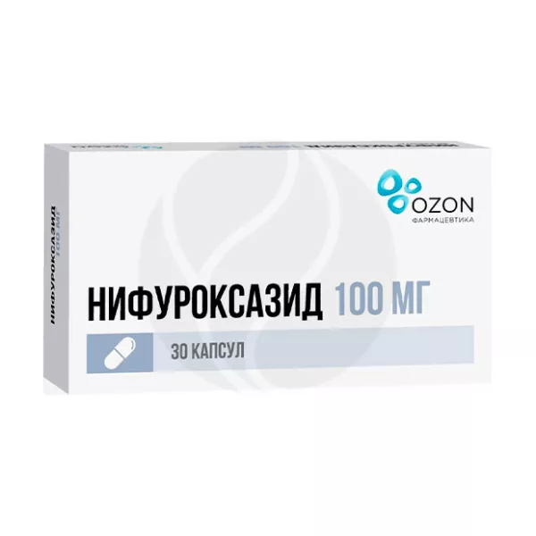 Изображение товара Нифуроксазид 100 мг капсулы для лечения диареи 30 шт РФ