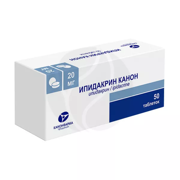Изображение товара Ипидакрин Канон 20мг таблетки 50 шт для лечения деменции и нервных заболеваний