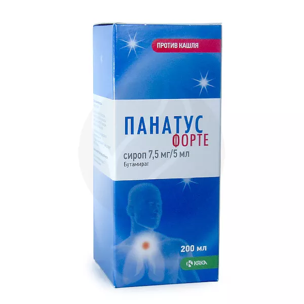 Изображение товара Панатус форте сироп 7,5мг/5мл, 200мл Изображение товара Панатус форте сироп 7,5мг/5мл, 200мл