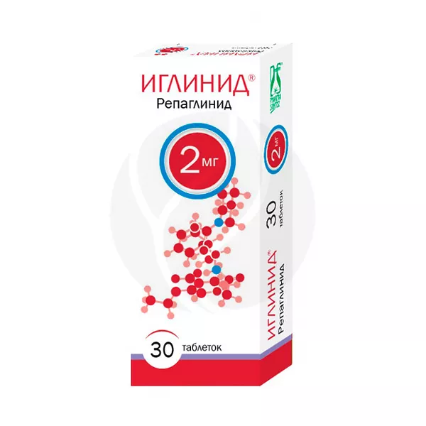 Изображение товара Иглинид таблетки 2мг для лечения сахарного диабета 2 типа, 30 шт Изображение товара Иглинид таблетки 2мг для лечения сахарного диабета 2 типа, 30 шт