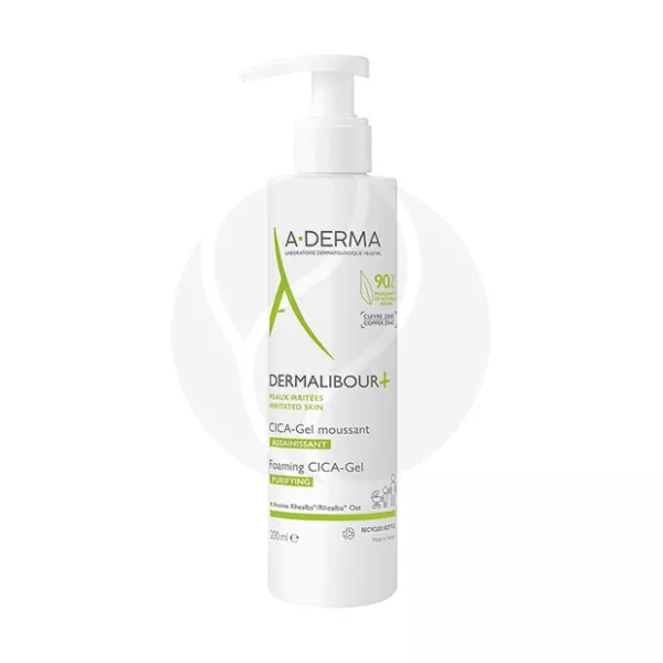 A-Derma Dermalibour+ Cica гель очищающий пенящийся, 200мл