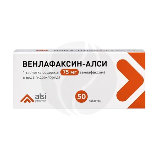Изображение товара Венлафаксин-Алси таблетки 75 мг №50 для лечения депрессии и профилактики Изображение товара Венлафаксин-Алси таблетки 75 мг №50 для лечения депрессии и профилактики