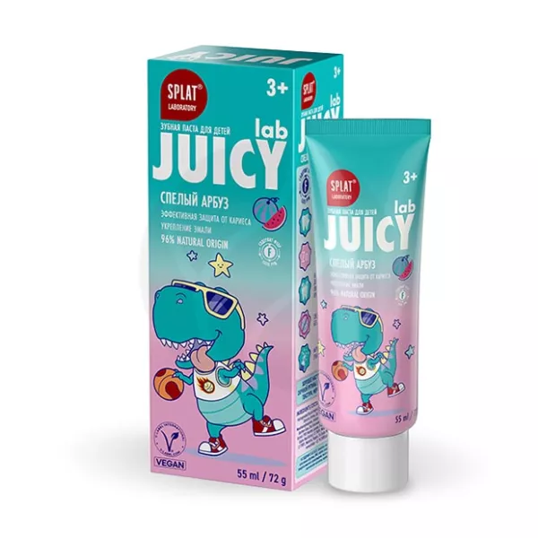 Изображение товара Splat Juicy Lab зубная паста для детей с фтором вкус Спелый арбуз (3+ лет), 55мл/72г