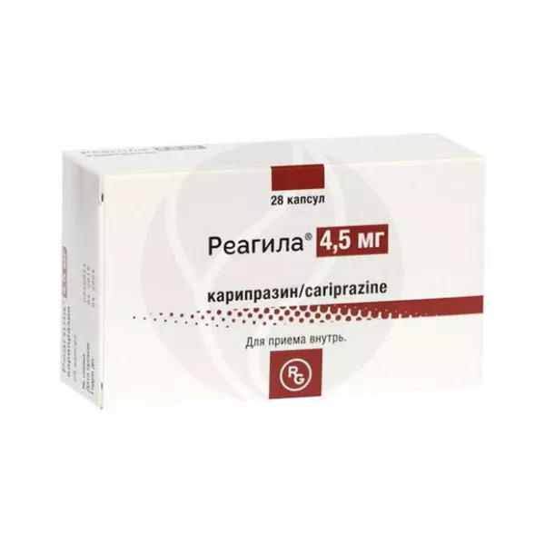 Изображение товара Реагила капсулы 4 5 мг №28 Гедеон Рихтер-Рус для лечения шизофрении и биполярных расстройств