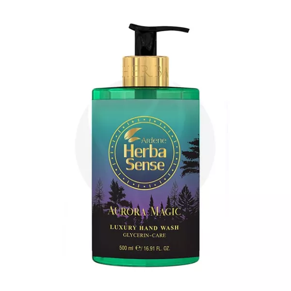 Изображение товара Жидкое мыло для рук 500 мл с натуральными компонентами и приятным ароматом HerbaSense Aurora