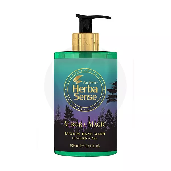 Изображение товара Жидкое мыло HerbaSense Волшебная Аврора с дозатором Изображение товара Жидкое мыло HerbaSense Волшебная Аврора с дозатором