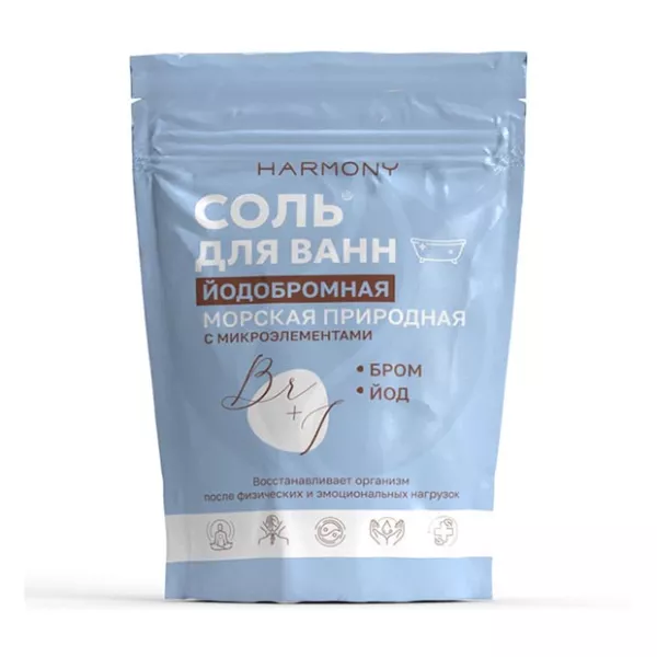 Изображение товара Морская йодобромная соль Harmony 500г для ванн и ухода Изображение товара Морская йодобромная соль Harmony 500г для ванн и ухода
