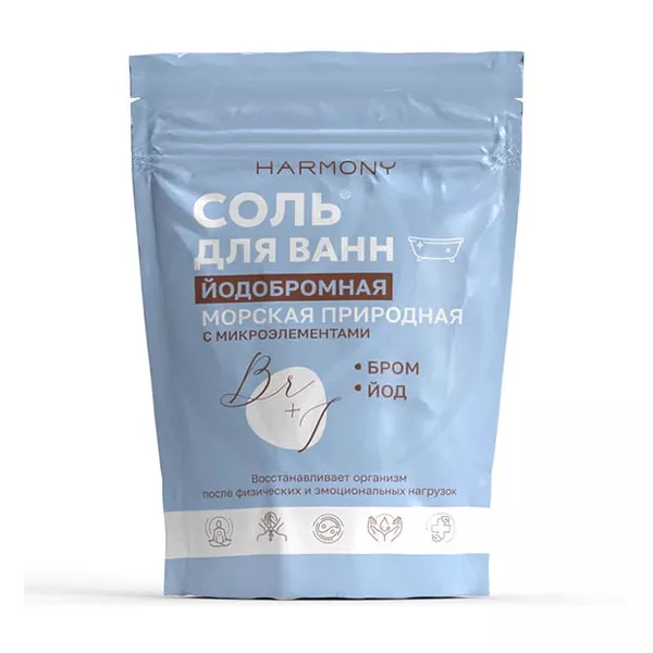 Изображение товара Морская йодобромная соль Harmony 500г для ванн и ухода Изображение товара Морская йодобромная соль Harmony 500г для ванн и ухода