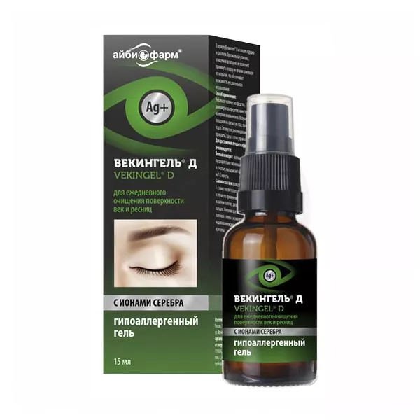 Изображение товара Гипоаллергенный гель для век Векингель Д 15 мл с антисептическими свойствами