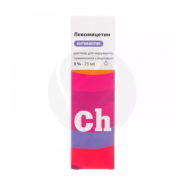 Изображение товара Левомицетин Реневал спиртовой раствор наружное 3 25мл