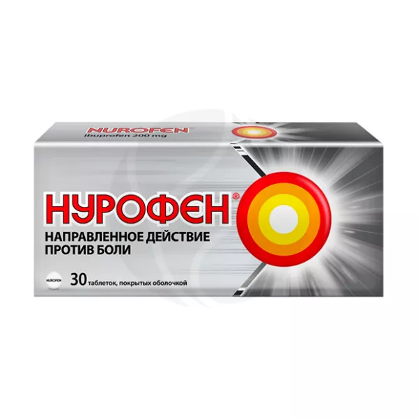 Изображение товара Нурофен таблетки п/о 200мг, №30 Изображение товара Нурофен таблетки п/о 200мг, №30