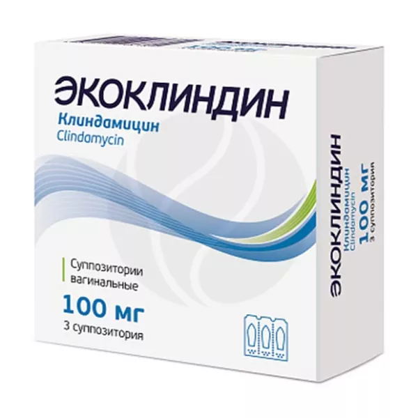 Изображение товара Экоклиндин суппозитории ваг. 100мг, №3