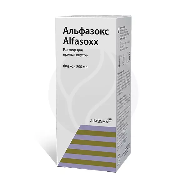 Изображение товара Альфазокс раствор для внутреннего применения 200 мл с мерной чашкой Изображение товара Альфазокс раствор для внутреннего применения 200 мл с мерной чашкой