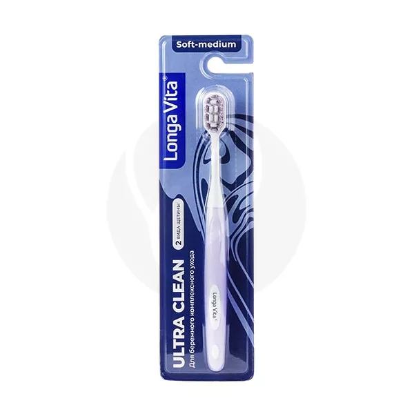 Изображение товара Longa Vita Ultra Clean Soft-Medium зубная щетка Изображение товара Longa Vita Ultra Clean Soft-Medium зубная щетка