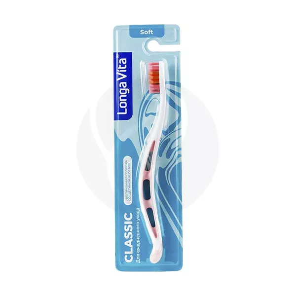 Изображение товара Зубная щетка Longa Vita Classic Soft мягкая для чувствительных зубов и десен Изображение товара Зубная щетка Longa Vita Classic Soft мягкая для чувствительных зубов и десен