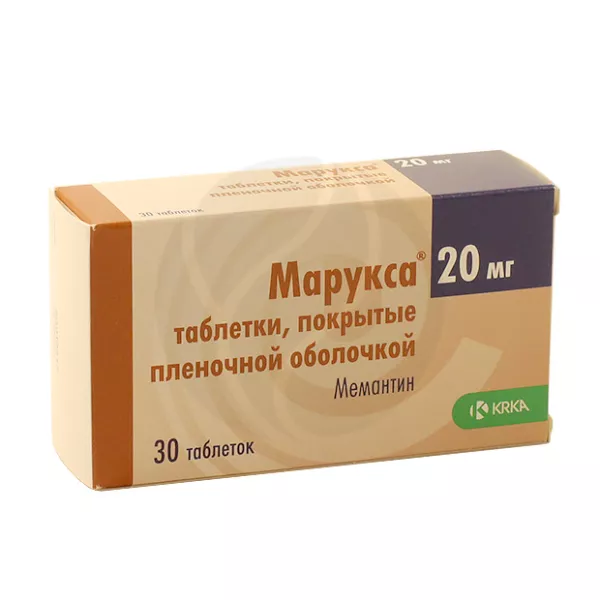 Изображение товара Марукса 20 мг таблетки покрытые пленочной оболочкой для лечения деменции Альцгеймера