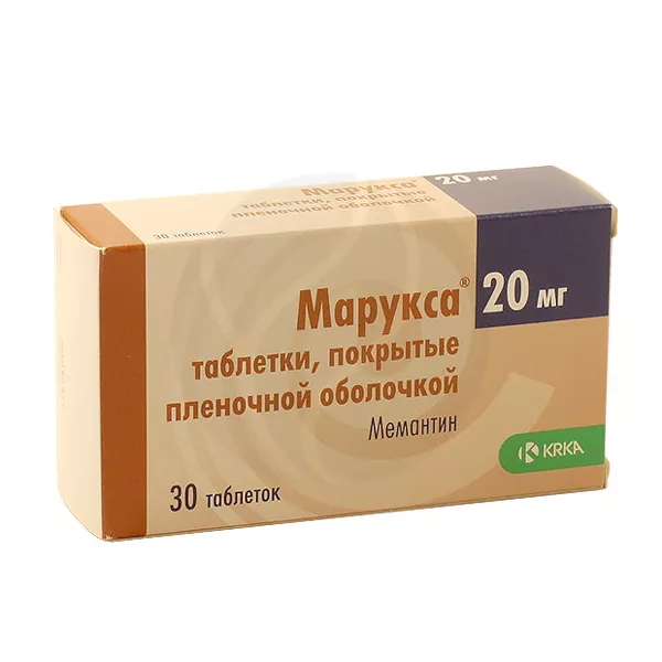 Изображение товара Марукса 20 мг таблетки покрытые пленочной оболочкой для лечения деменции Альцгеймера Изображение товара Марукса 20 мг таблетки покрытые пленочной оболочкой для лечения деменции Альцгеймера