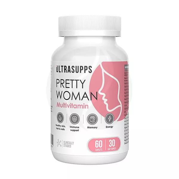 Изображение товара Ultrasupps Витаминно-минеральный комплекс для женщин Pretty Woman таблетки, №60 Изображение товара Ultrasupps Витаминно-минеральный комплекс для женщин Pretty Woman таблетки, №60