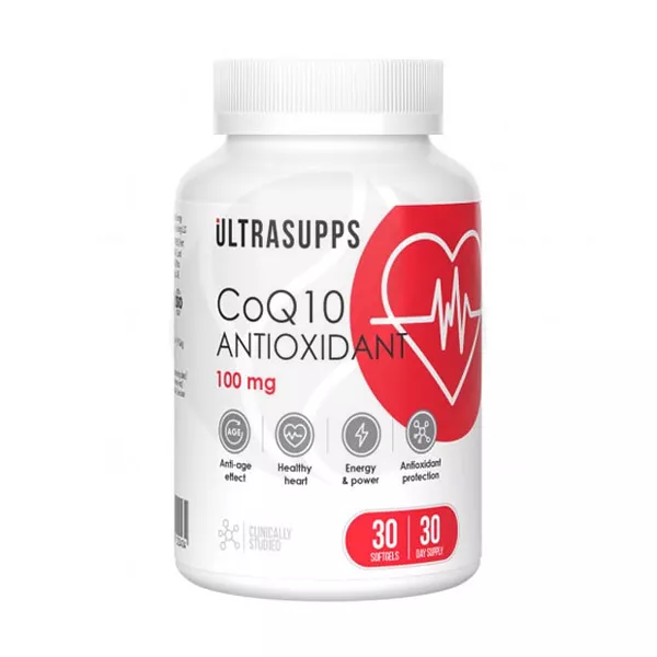 Изображение товара Ultrasupps Коэнзим Q-10 капсулы 100мг, №30 Изображение товара Ultrasupps Коэнзим Q-10 капсулы 100мг, №30