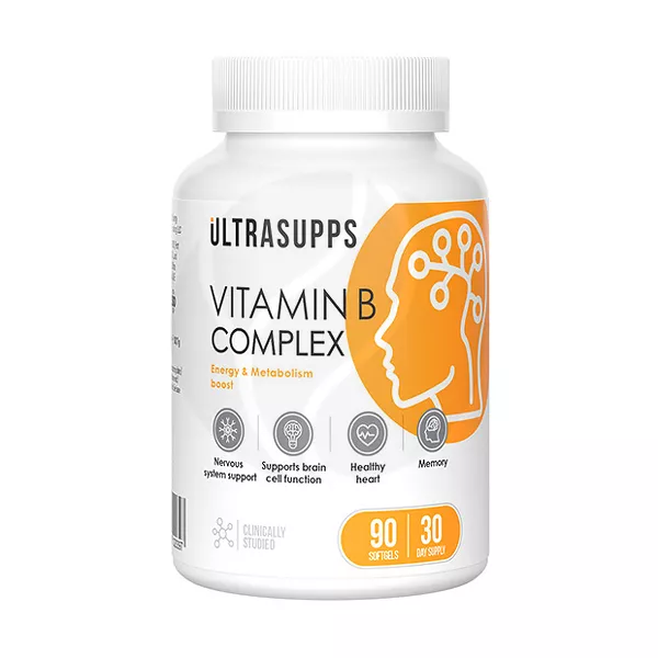 Изображение товара Ultrasupps Витамин В комплекс капсулы, 90 штук Изображение товара Ultrasupps Витамин В комплекс капсулы, 90 штук