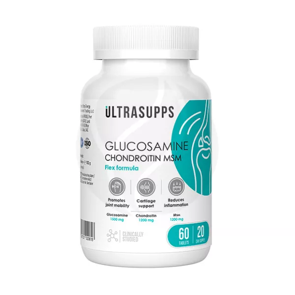 Изображение товара Ultrasupps Глюкозамин Хондроитин МСМ таблетки 60 шт для поддержки суставов