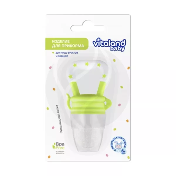 Изображение товара Vitaland baby Изделие для прикорма с силиконовой сеткой (6+мес) Изображение товара Vitaland baby Изделие для прикорма с силиконовой сеткой (6+мес)