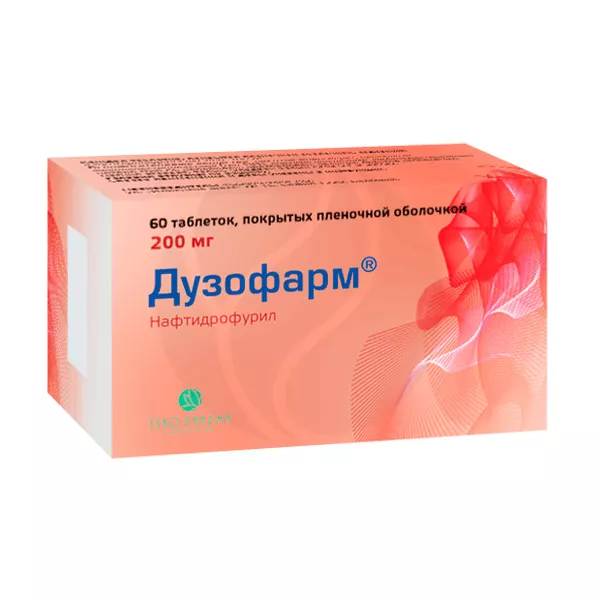Изображение товара Дузофарм таблетки покрыт. п/о 200мг, №60 Изображение товара Дузофарм таблетки покрыт. п/о 200мг, №60