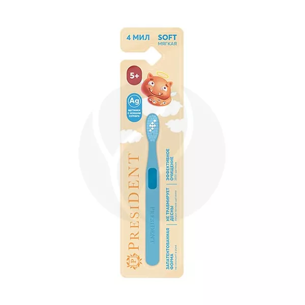 Изображение товара PresiDENT зубная щетка для детей мягкая (5+) Изображение товара PresiDENT зубная щетка для детей мягкая (5+)