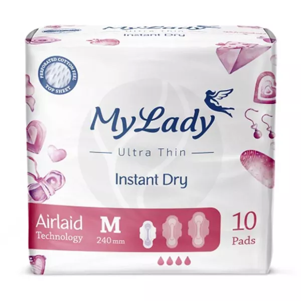 Изображение товара Гигиенические прокладки MyLady Ultra размер M 10 шт надежная защита для женщин и девочек подростков