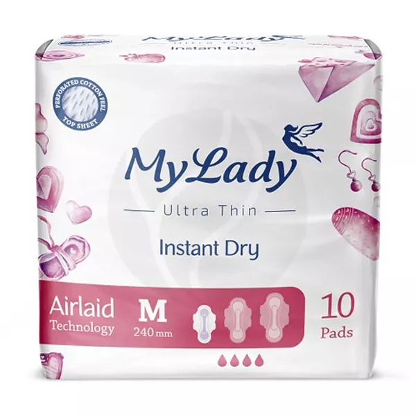 Изображение товара Гигиенические прокладки MyLady Ultra размер M 10 шт надежная защита для женщин и девочек подростков