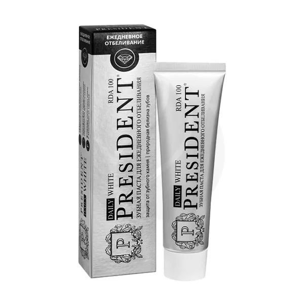 Изображение товара Зубная паста PresiDENT Daily White для ежедневного отбеливания 68г