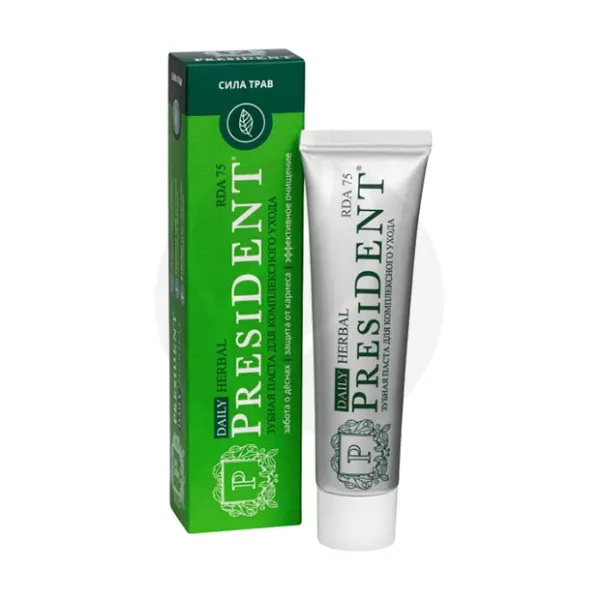 Изображение товара PresiDENT Daily Herbal зубная паста, 68г