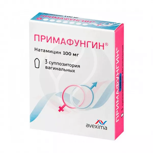 Изображение товара Примафунгин суппозитории ваг. 100мг, №3