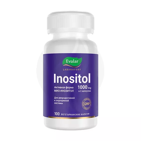 Изображение товара БАД Эвалар Инозитол капсулы 0,58 г (1000 мг) — поддержка мозга и нервной системы Изображение товара БАД Эвалар Инозитол капсулы 0,58 г (1000 мг) — поддержка мозга и нервной системы