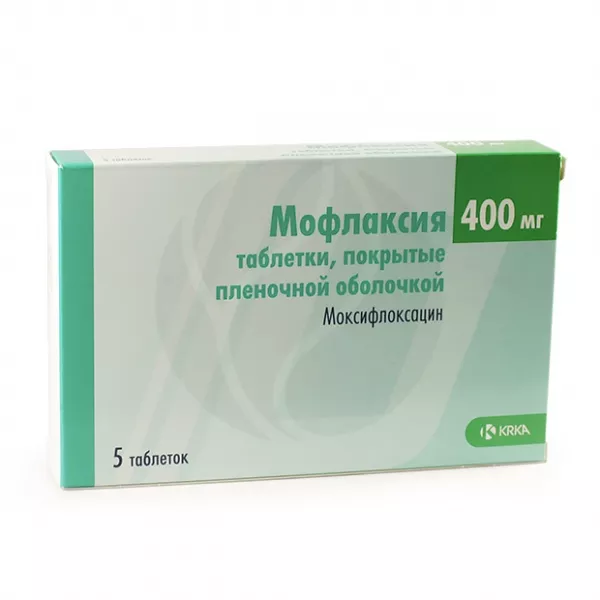 Изображение товара Мофлаксия таблетки 400 мг покрытые пленочной оболочкой, 5 шт Изображение товара Мофлаксия таблетки 400 мг покрытые пленочной оболочкой, 5 шт