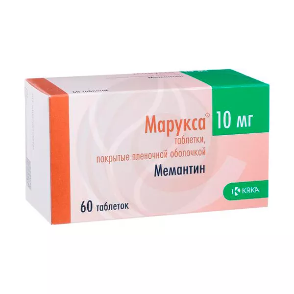 Изображение товара Марукса 10мг таблетки покрыт. п/о №60 для лечения болезни Альцгеймера Изображение товара Марукса 10мг таблетки покрыт. п/о №60 для лечения болезни Альцгеймера