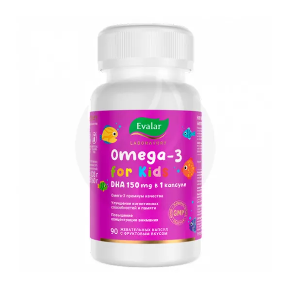 Изображение товара Эвалар Бэби Омега-3 ДГК капсулы жевательные 90 шт для детей от 3 лет