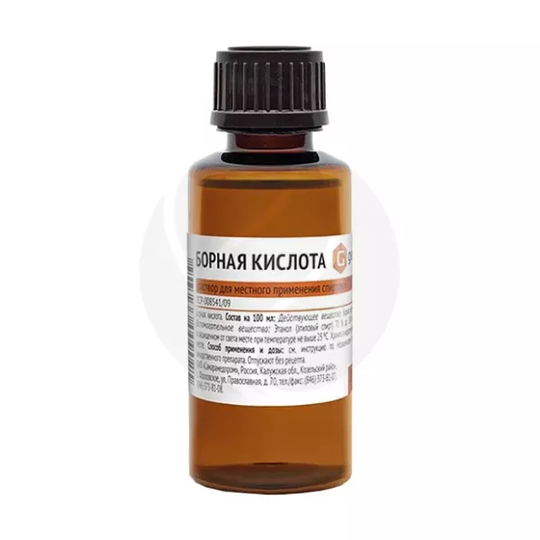 Борная кислота раствор д/местн. прим. спиртовой 3%, 25мл