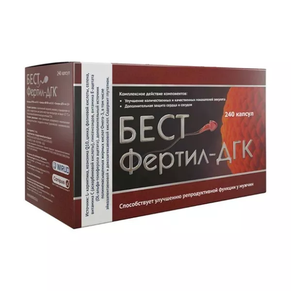 Изображение товара Бестфертил ДГК набор капсул для репродуктивного здоровья мужчин