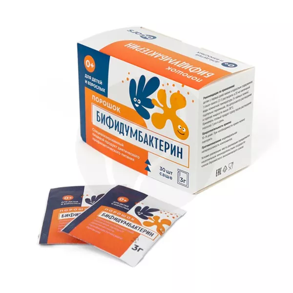 Изображение товара Бифидумбактерин порошок д/приема внутрь, 30 саше для детей и взрослых