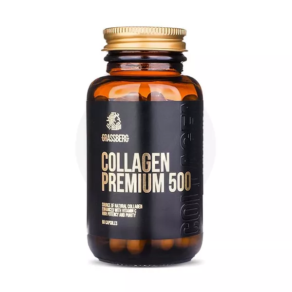 Изображение товара Grassberg Коллаген Премиум капсулы 500мг, 60 капсул для здоровья кожи и суставов